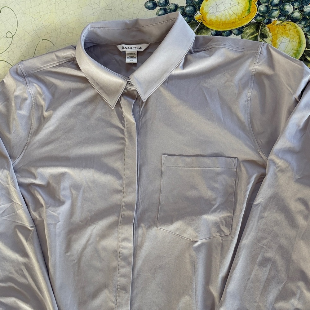 Athleta Women's Lavender Shirt tail Hemmed Tunic Top sz 2X